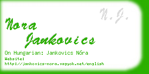 nora jankovics business card